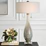 Uttermost Cardoni 32 1/4" White and Smoked Bronze Glass Table Lamp