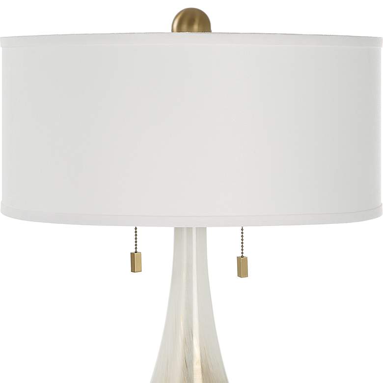 Image 4 Uttermost Cardoni 32 1/4 inch White and Smoked Bronze Glass Table Lamp more views