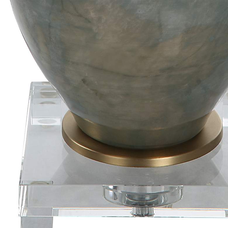 Image 5 Uttermost Cardoni 32 1/4" White and Smoked Bronze Glass Table Lamp more views