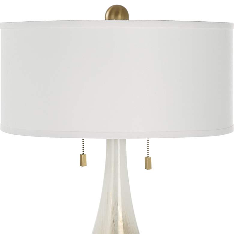 Image 6 Uttermost Cardoni 32 1/4" White and Smoked Bronze Glass Table Lamp more views