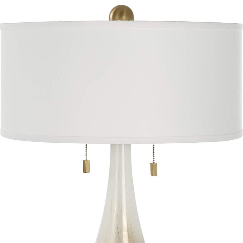 Image 6 Uttermost Cardoni 32 1/4 inch White and Smoked Bronze Glass Table Lamp more views