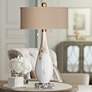 Uttermost Cardoni 32" Gloss White Hand-Blown Glass Table Lamp