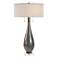 Uttermost Cardoni 32" High White with Smoked Bronze Glass Table Lamp