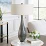 3_Uttermost Cardoni 32" High White with Smoked Bronze Glass Table Lamp more views