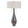 4_Uttermost Cardoni 32" High White with Smoked Bronze Glass Table Lamp more views