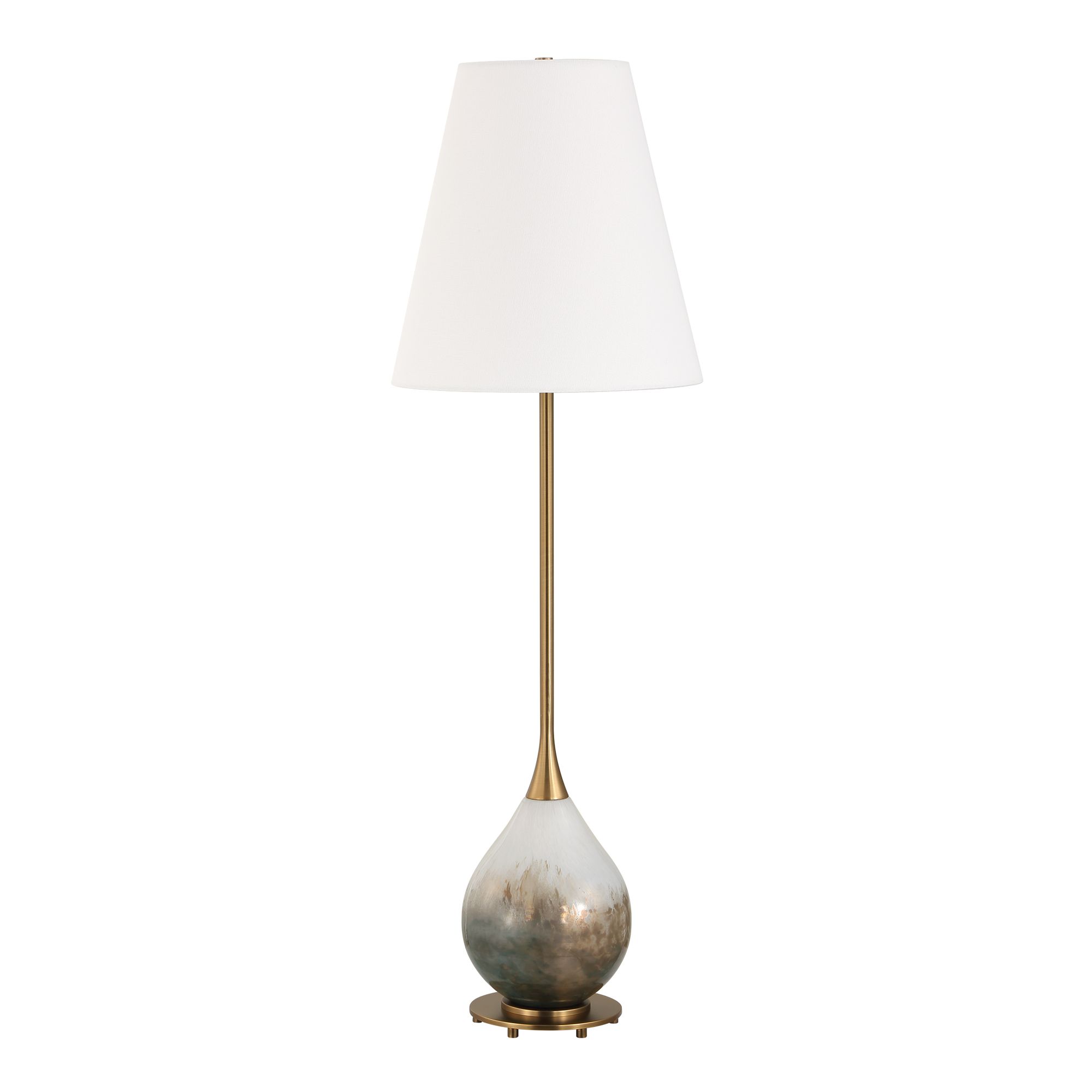 Image 4 Uttermost Cardoni 34 1/2" White and Smoke Bronze Glass Buffet Lamp more views