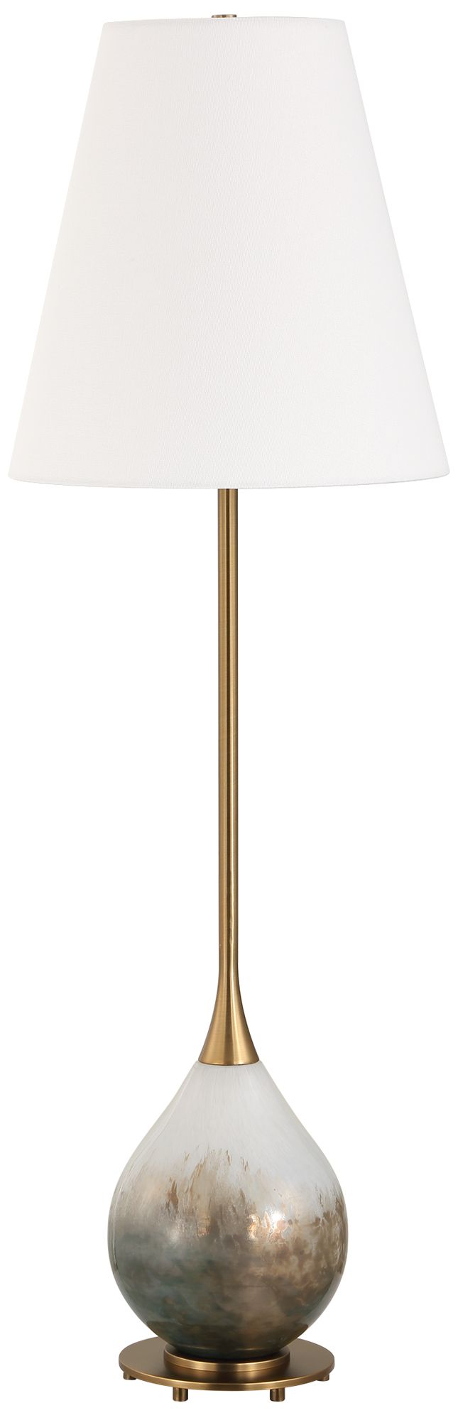 Image 4 Uttermost Cardoni 34 1/2" White and Smoke Bronze Glass Buffet Lamp more views