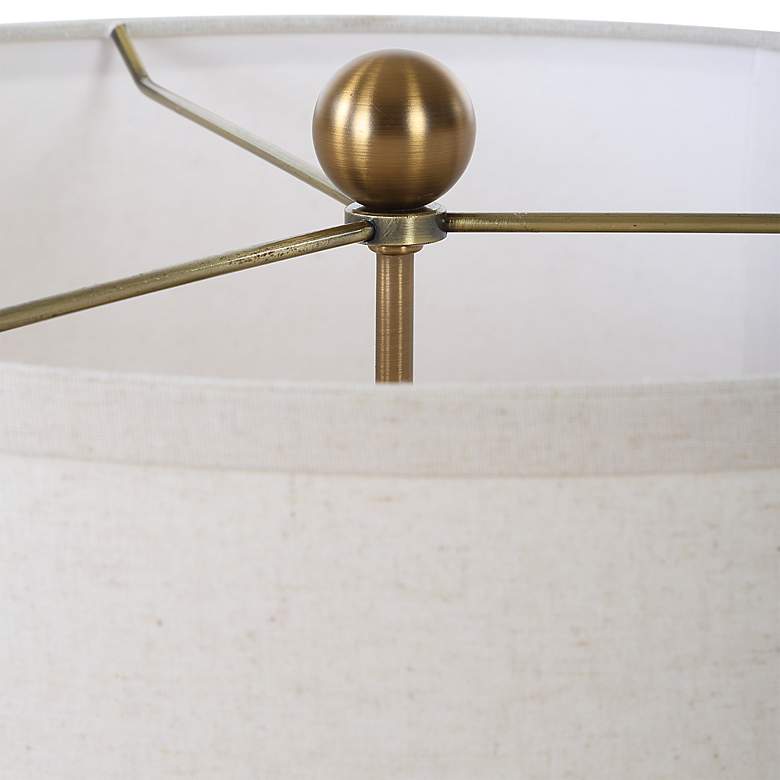 Image 6 Uttermost Cardoni White with Smoked Bronze Glass Table Lamp more views