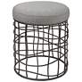Uttermost Carnival Gray Fabric Accent Stool
