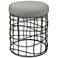 Uttermost Carnival Gray Fabric Accent Stool