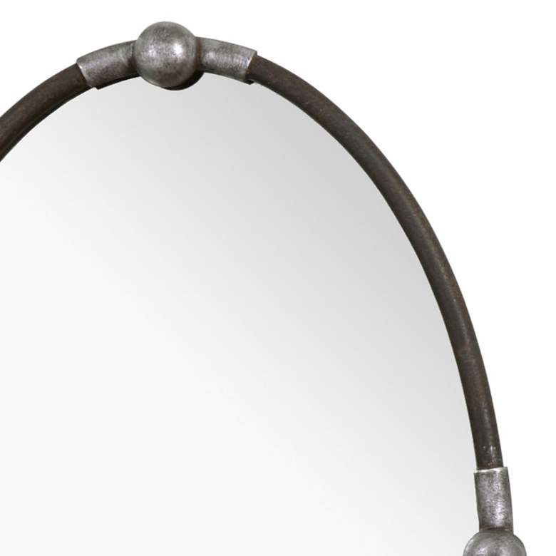Image 2 Uttermost Carrick Rust Black 22 inch x 32 inch Oval Wall Mirror more views