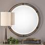 1_Uttermost Carrizo Distressed Rustic Bronze 36 1/4" Round Wall Mirror