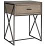 Uttermost Cartwright 18 1/2"W Aged Gray 1-Drawer Side Table