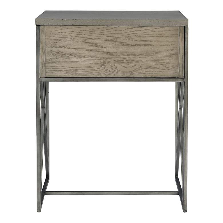 Image 4 Uttermost Cartwright 18 1/2 inchW Aged Gray 1-Drawer Side Table more views