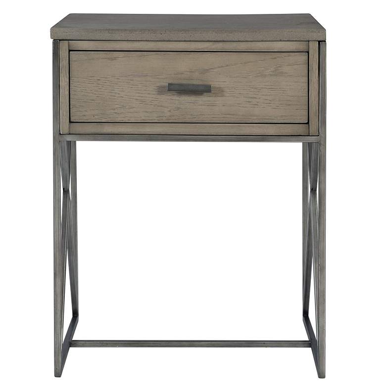 Image 7 Uttermost Cartwright 18 1/2"W Aged Gray 1-Drawer Side Table more views