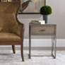Uttermost Cartwright 18 1/2"W Aged Gray 1-Drawer Side Table