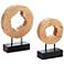 Uttermost Carved Wooden Log Sculpture Set of 2
