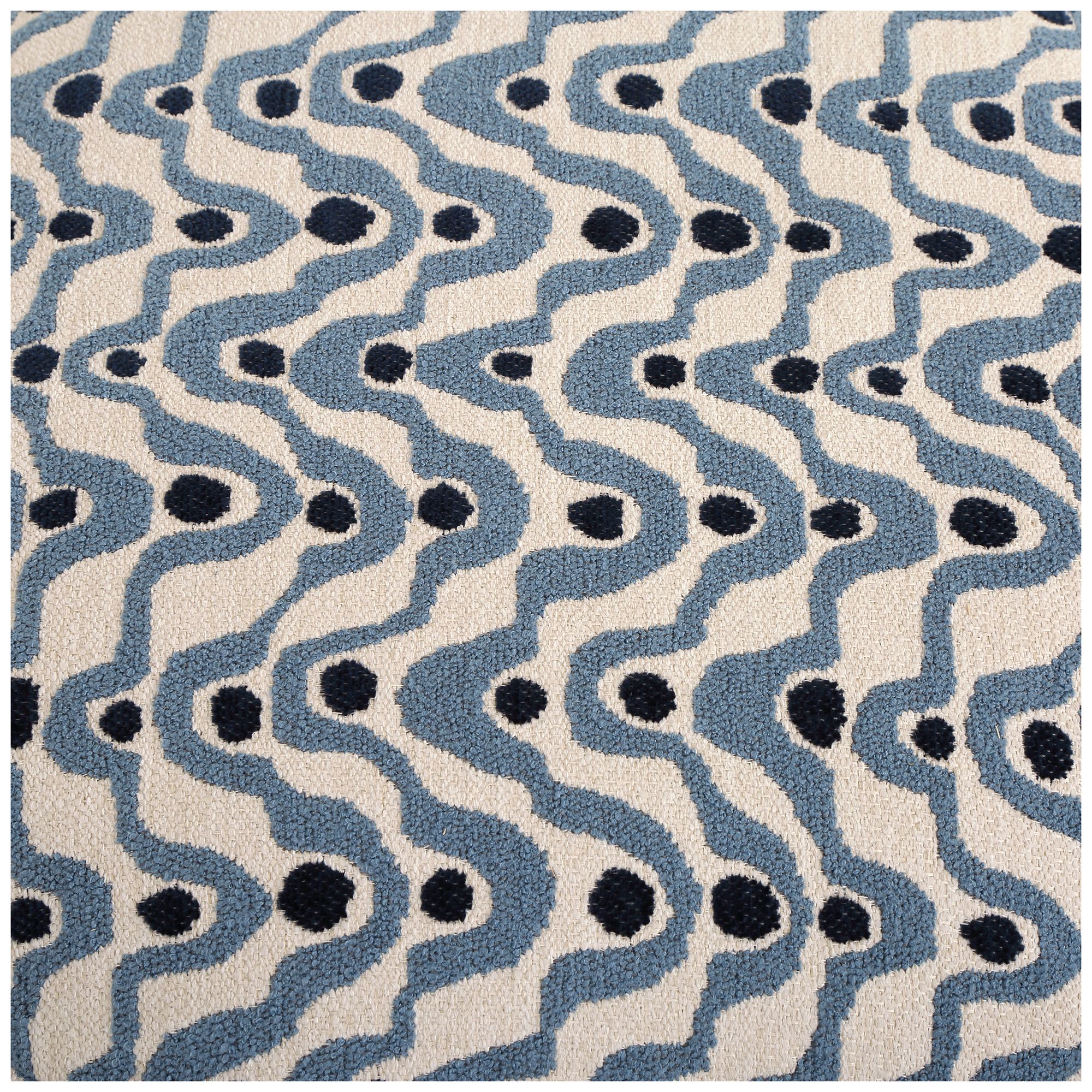 Image 3 Uttermost Cas Blue and White Fabric Ottoman more views