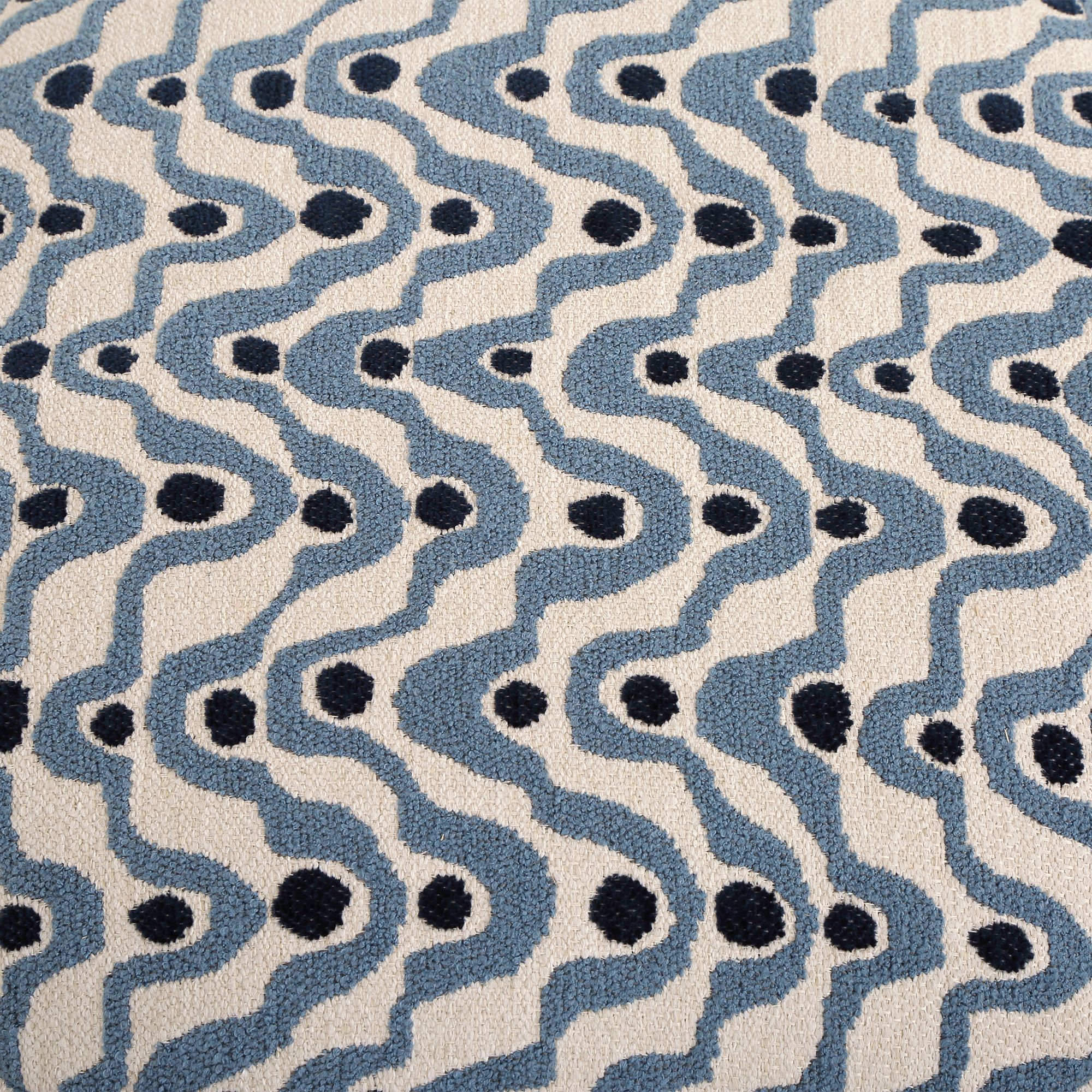 Image 5 Uttermost Cas Blue and White Fabric Ottoman more views