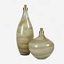 3_Uttermost Cascade 2-Piece Decorative Swirl Glass Bottle Set more views