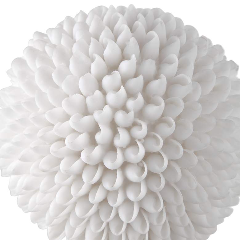 Image 3 Uttermost Cascara 10" High White Seashell Sphere Sculpture more views