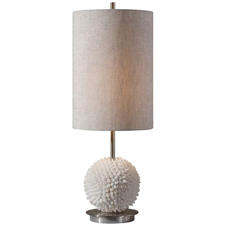 Image 2 Uttermost Cascara 24" Faux Sea Shells Buffet Table Lamp