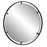4_Uttermost Cashel Satin Black 34" Round Wall Mirror more views