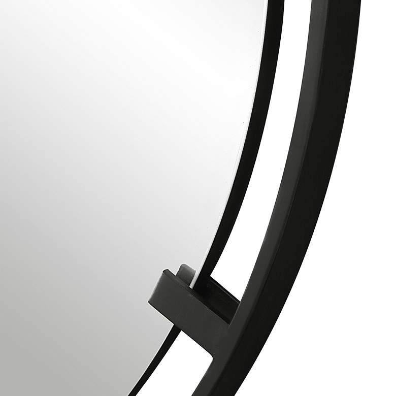 Image 5 Uttermost Cashel Satin Black 34" Round Wall Mirror more views