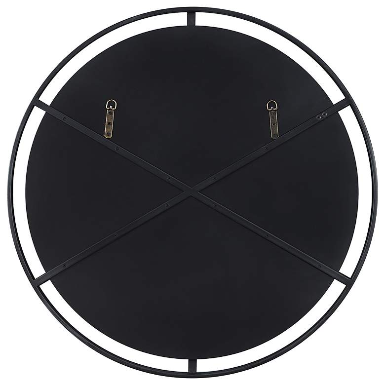 Image 6 Uttermost Cashel Satin Black 34" Round Wall Mirror more views