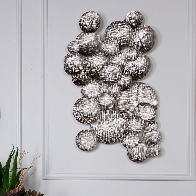 Image 1 Uttermost Cassava 35 3/4" High Silver Metal Wall Art