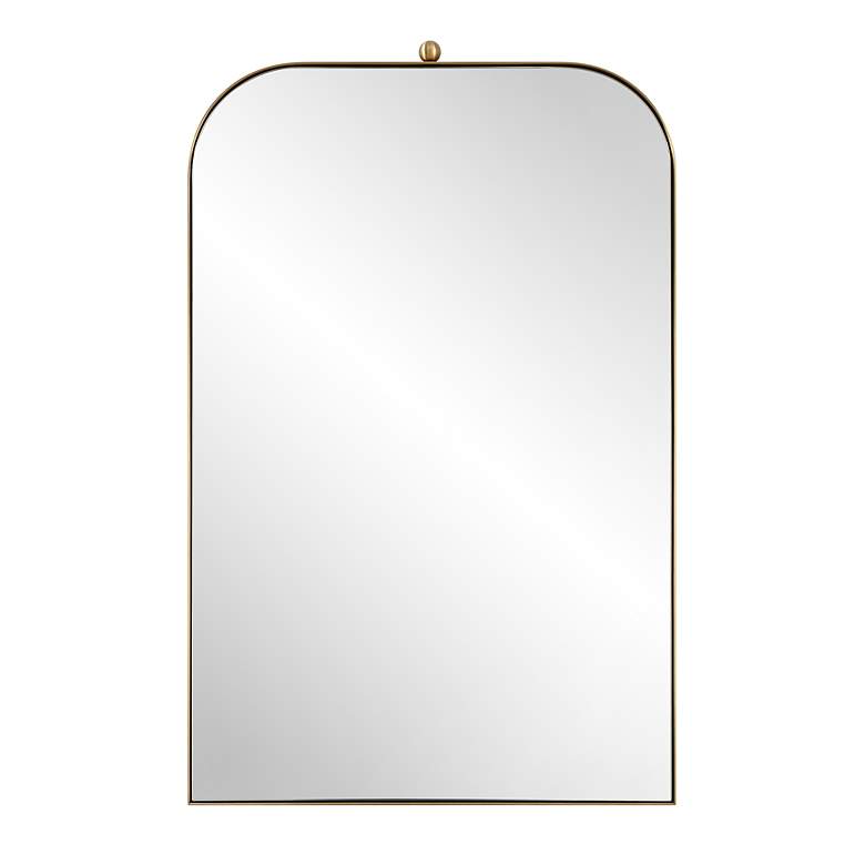Image 3 Uttermost Cassidy Brass Plated 21" x 33" Arch Wall Mirror