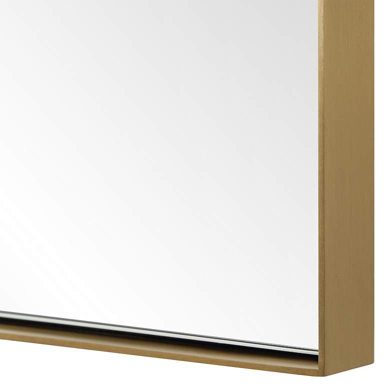 Image 6 Uttermost Cassidy Brass Plated 21" x 33" Arch Wall Mirror more views