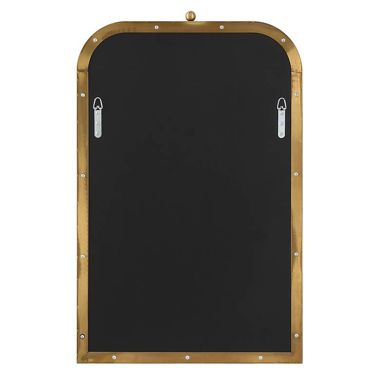 Image 7 Uttermost Cassidy Brass Plated 21" x 33" Arch Wall Mirror more views
