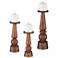 Uttermost Cassiopeia Matte Rum Glass Pillar Candle Holders Set of 3