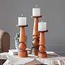 1_Uttermost Cassiopeia Matte Rum Glass Pillar Candle Holders Set of 3