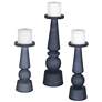2_Uttermost Cassiopeia Midnight Blue Pillar Candle Holders Set of 3