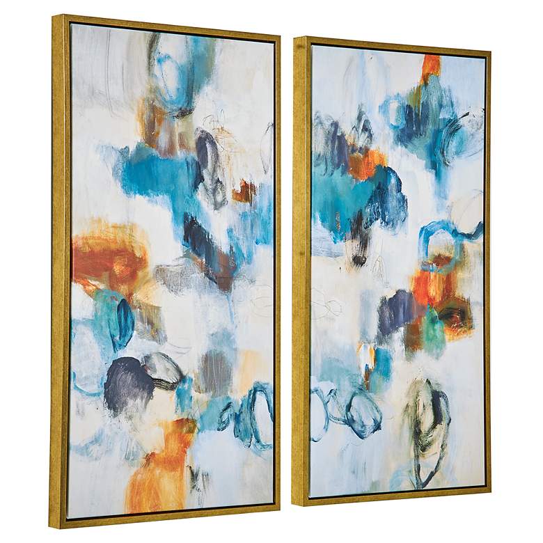 Image 4 Uttermost Casual Moments Set of 2 Framed Canvas Wall Art more views