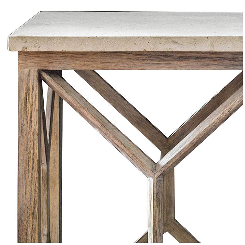 Image 3 Uttermost Catali 41" Wide Oatmeal Wash Wood Console Table more views