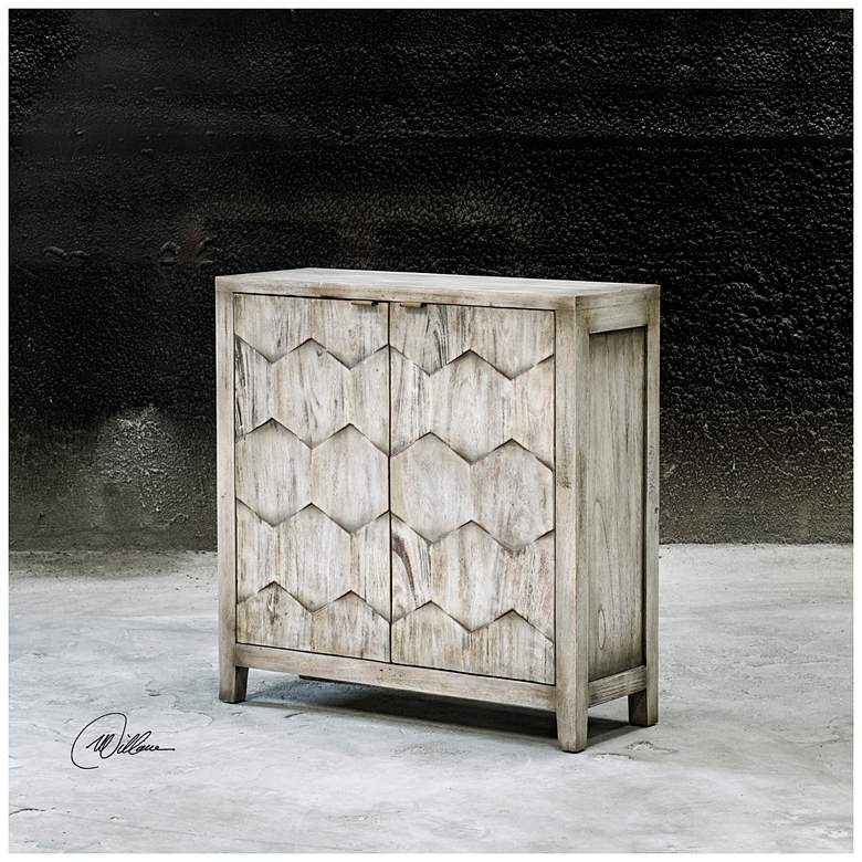 Image 6 Uttermost Catori 34 inchW Smoked Ivory 2-Door Accent Cabinet more views
