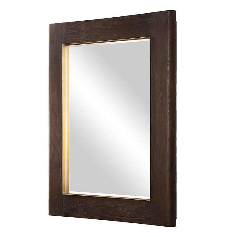 Image 4 Uttermost Catron Aged Walnut 33 7/8" x 45 5/8" Wall Mirror more views