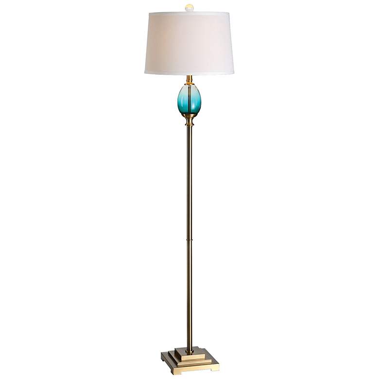 Image 1 Uttermost Cavaillon Brushed Brass Metal Floor Lamp