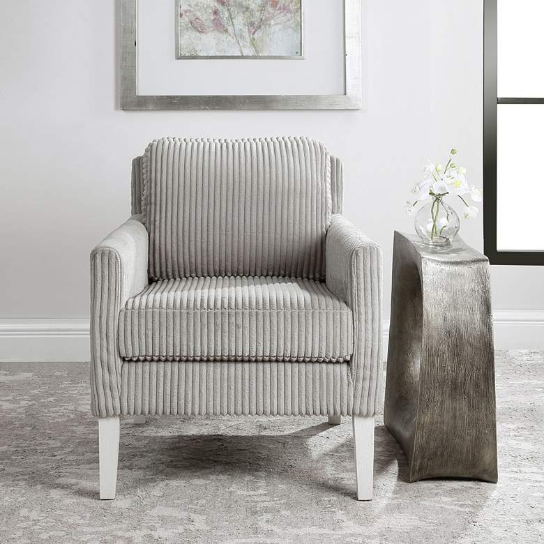 Image 1 Uttermost Cavalla Steel Gray Accent Chair