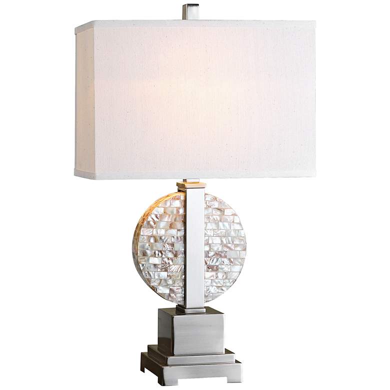 Image 1 Uttermost Cavarno Mother of Pearl Table Lamp