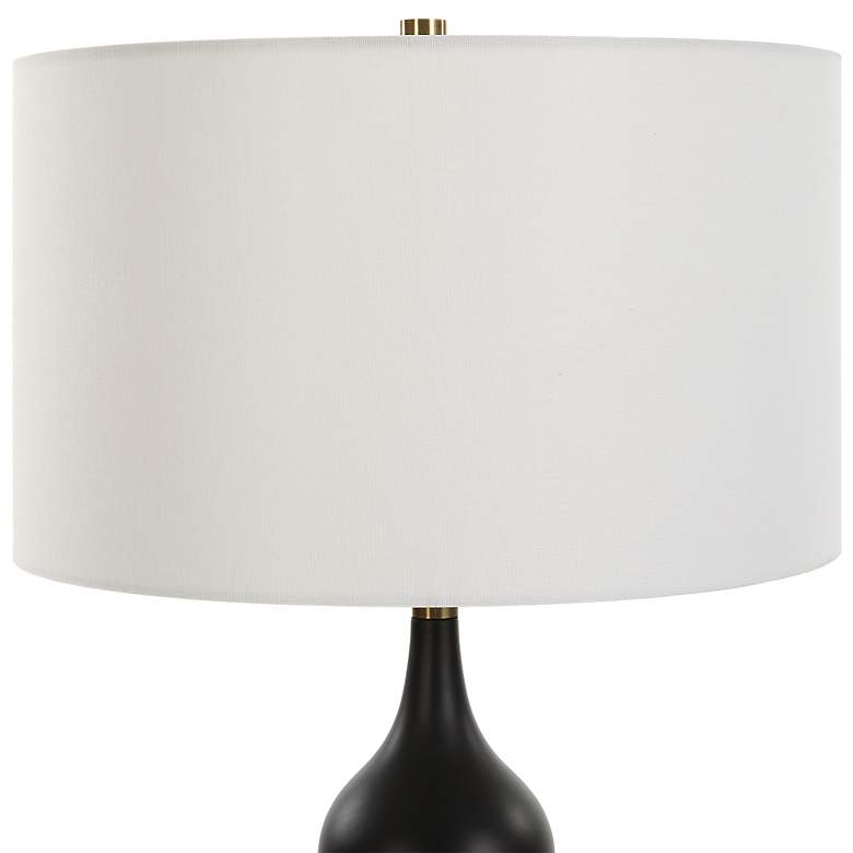 Image 5 Uttermost Caviar Matte Black Ceramic Table Lamp more views