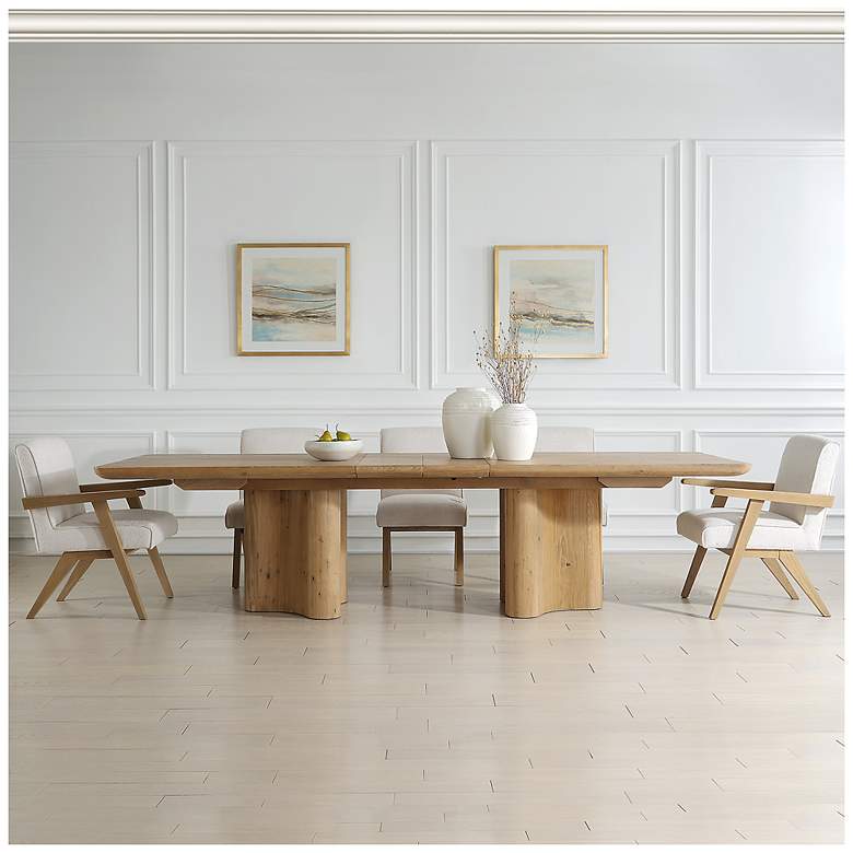Image 2 Uttermost Cecelia Reclaimed Oak Dining Table more views