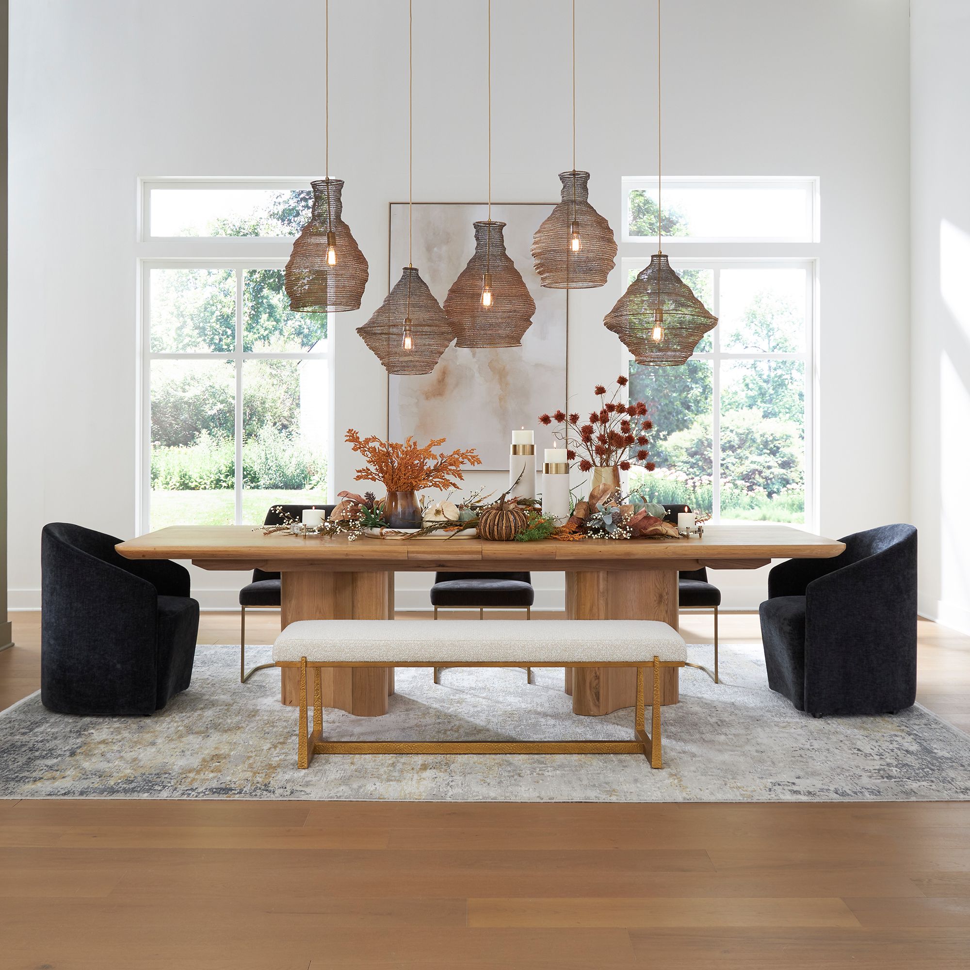 Image 5 Uttermost Cecelia Reclaimed Oak Dining Table more views