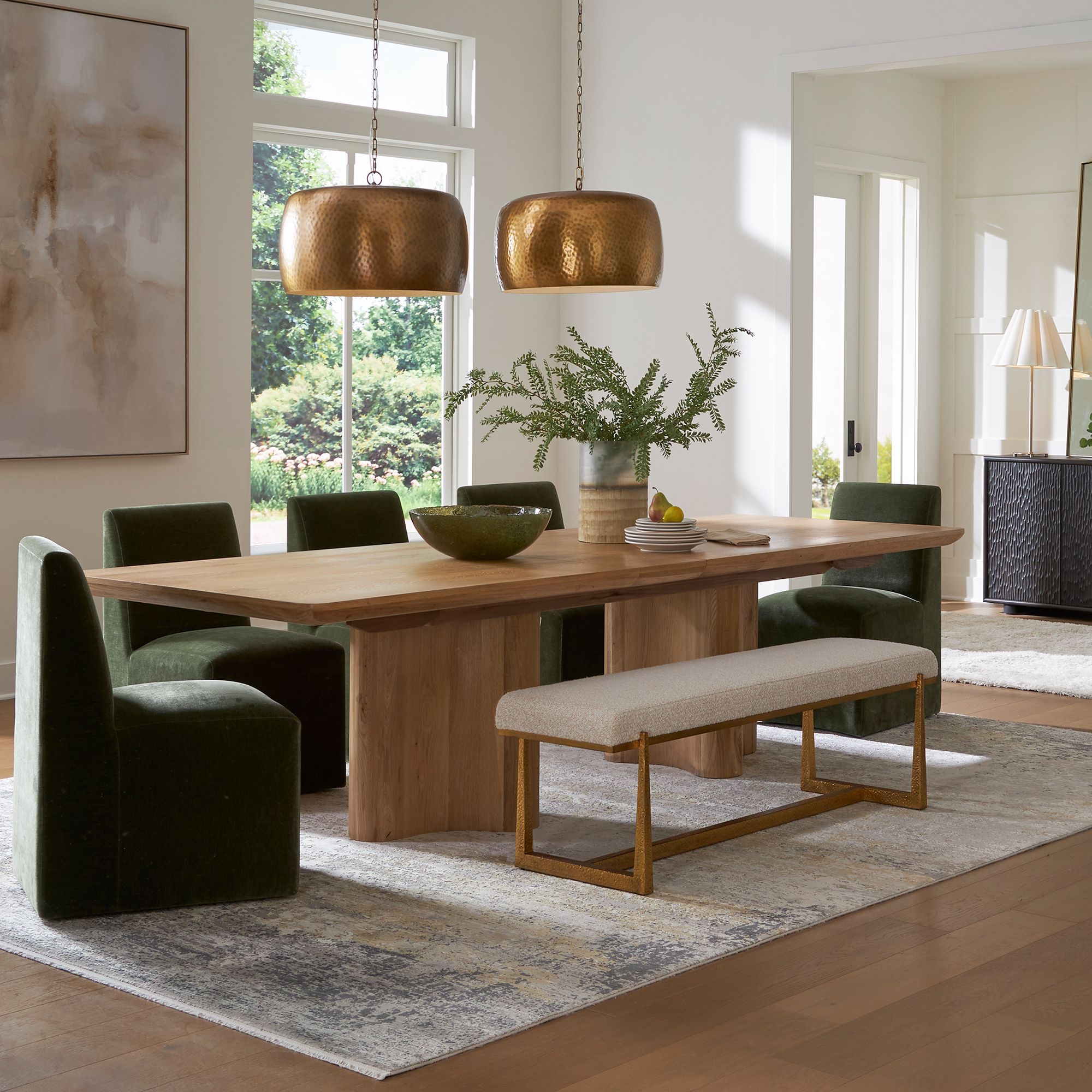 Image 6 Uttermost Cecelia Reclaimed Oak Dining Table more views