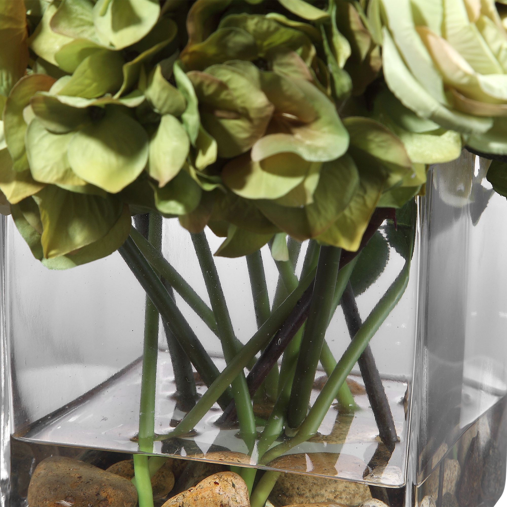 Image 6 Uttermost Cecily Cream Hydrangea and Rose 15"W Faux Flowers in Vase more views