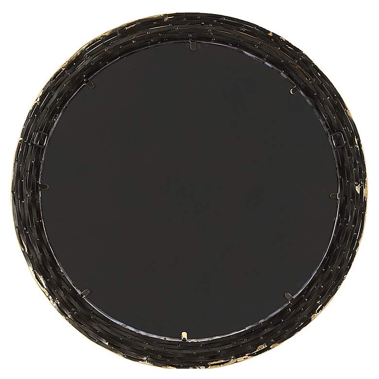 Image 6 Uttermost Celeste Antiqued Gold Leaf 36" Round Wall Mirror more views
