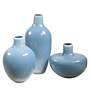 2_Uttermost Celestial Frost Pale Blue Glass Vases Set of 3